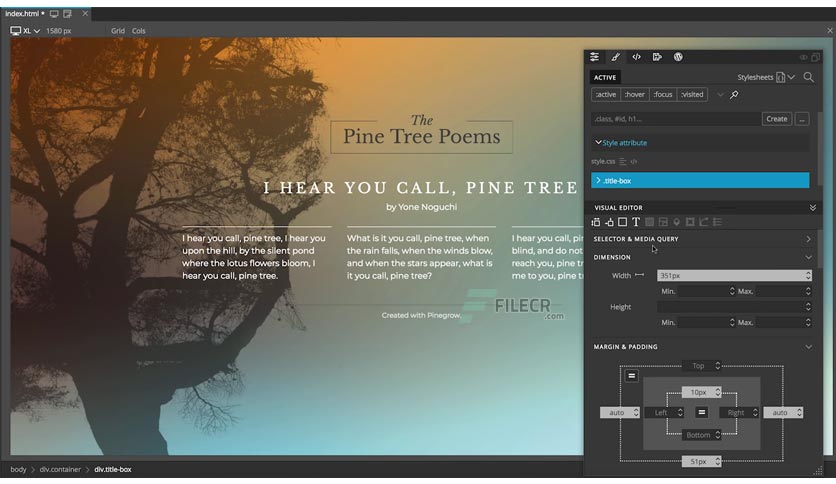 Pinegrow Web Editor 6.4 Crack With Serial Key Free Download 2022